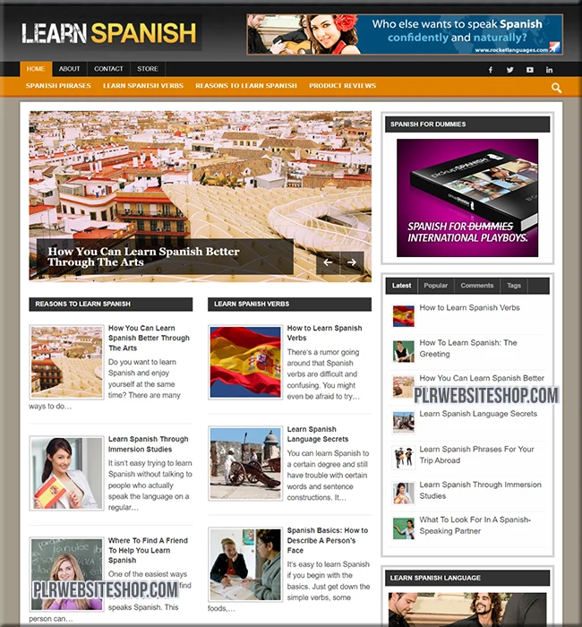 learn spanish ready made website