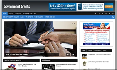 Ready Made Government Grants Website with Attractive Design