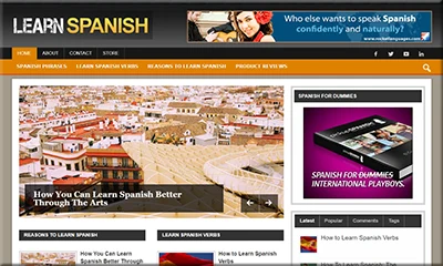 Ready Made Learn Spanish Website with Special Theme