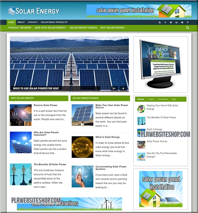 solar energy ready made website