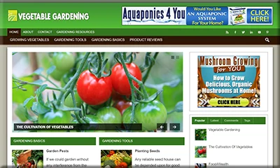 Ready Made Vegetable Gardening Website Complete with Content