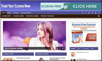 Treat Your Eczema Affiliate Blog with Resell License