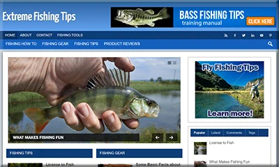 Ready Made Extreme Fishing Website with Exclusive Content