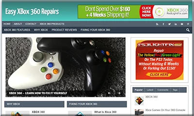 Ready Made Xbox 360 Repairs Website with Colorful Design