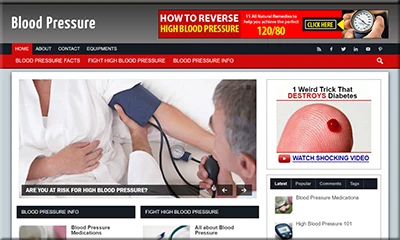 Blood Pressure Site Pre-populated with Articles