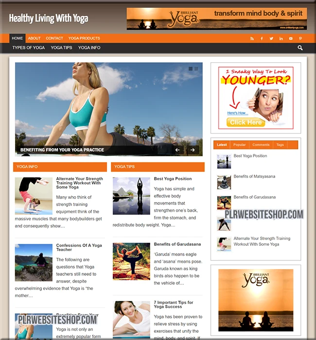 yoga ready made website
