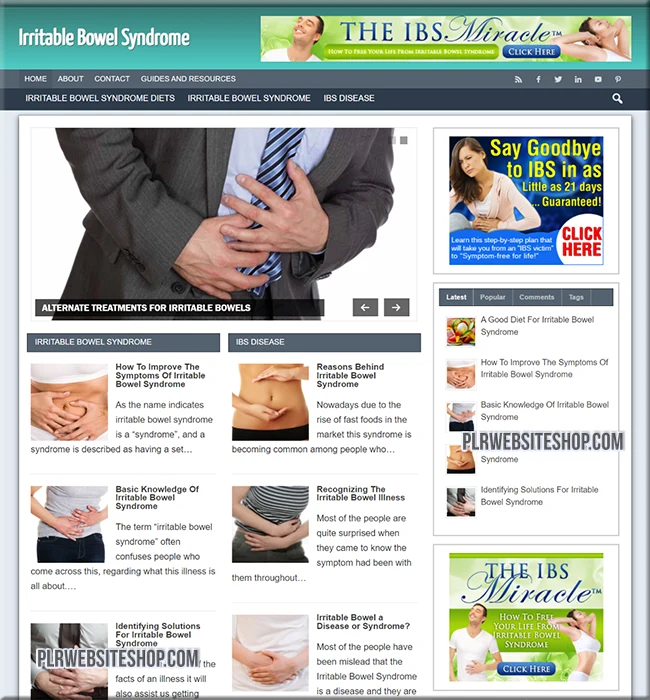 irritable bowel ready made website