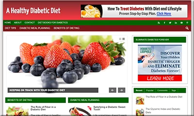 Ready Made Diabetic Diet Website with Special Design