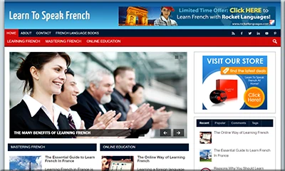 Learn French WordPress Blog with Rights to Sell