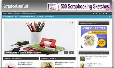 Ready Made Scrapbooking Website with Colorful Design