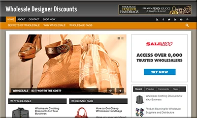 Ready Made Wholesale Designer Website with Great Content