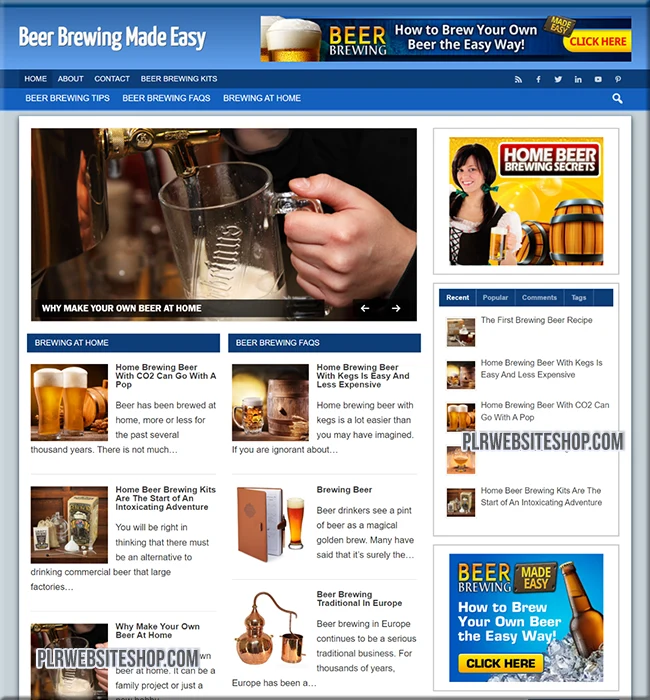 beer brew ready made website