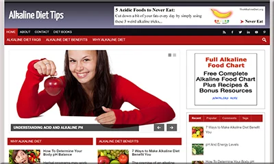 Ready Made Alkaline Diet Website with Fascinating Theme