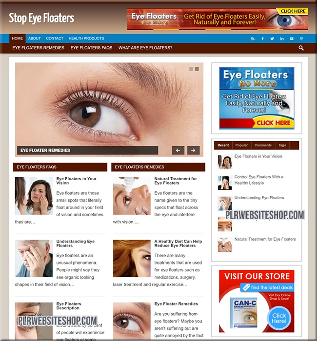 eye floaters ready made website