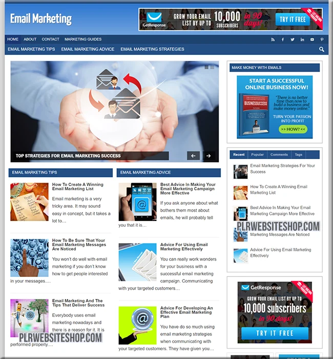 email market ready made website