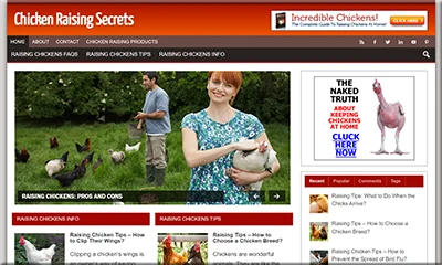 Chicken Raising Pre-made Site for Affiliate Marketers
