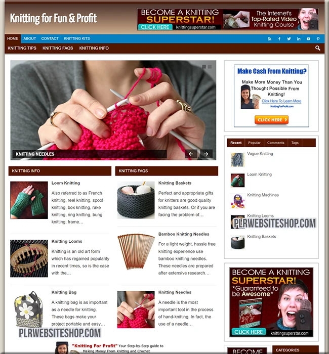 knitting ready made website