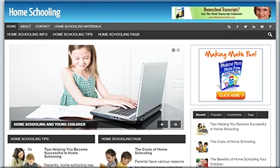 Ready Made Home Schooling Website with Colorful Design