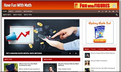 Ready Made Math Fun Facts Website with Special Theme