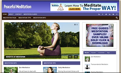 Ready Made Meditation Peace Website with PLR Rights