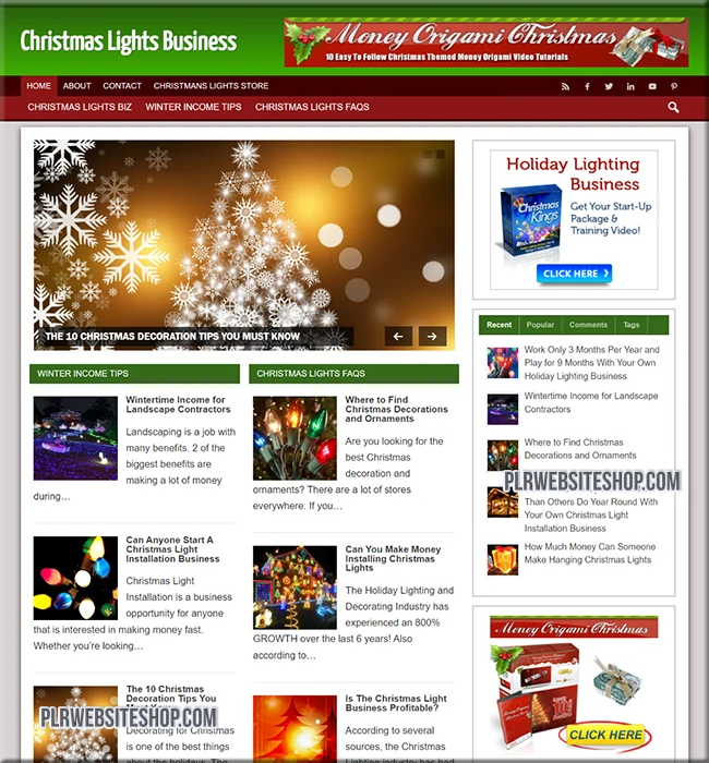 christmas lights ready made website