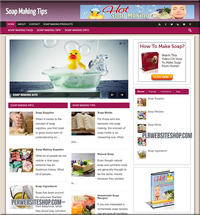 soap making ready made website