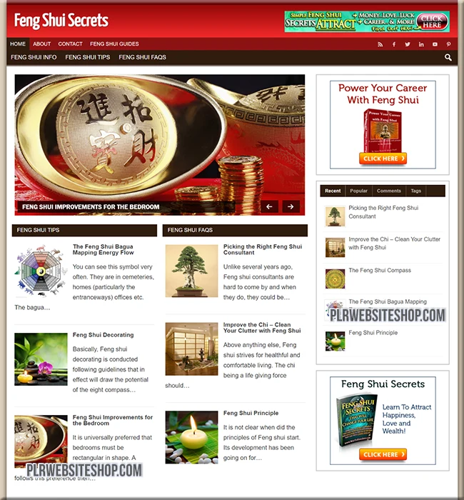 feng shui ready made website