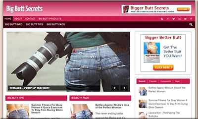 Ready Made Big Butt Secrets Website with Great Content
