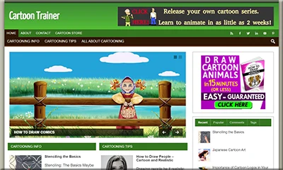 Ready Made Cartoon Trainer Website with Colorful Design