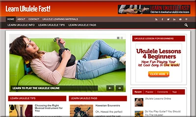Ready Made Learn Ukulele Website with Attractive Design