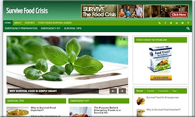 Ready Made Survive Food Crisis Website with Special Theme