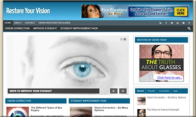 Ready Made Restore Vision Website with PLR License