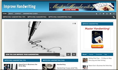 Ready Made Improve Handwriting Website with Great Content