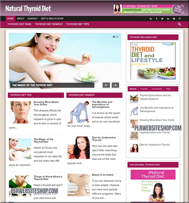 thyroid diet ready made website