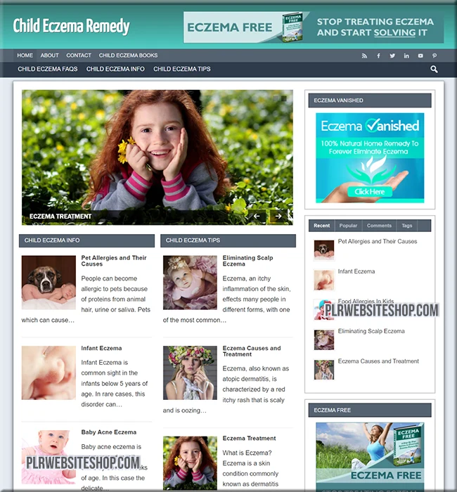 child eczema ready made website