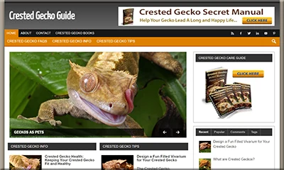 Crested Geckos Premade PLR Blog with Articles