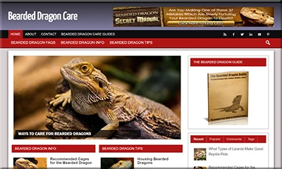 Ready Made Bearded Dragons Website with Special Theme