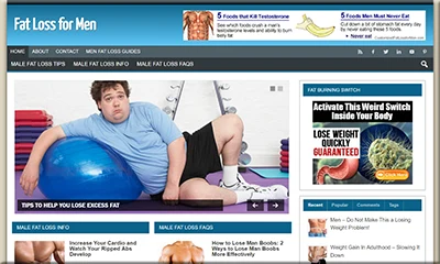 Fat Loss For Men Web Template for Health Niche