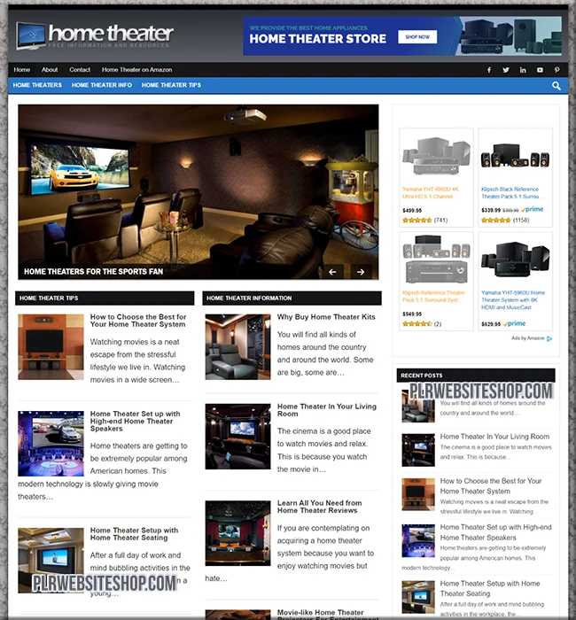 home theater ready made website