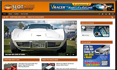 Ready Made Slot Cars Website with Colorful Theme