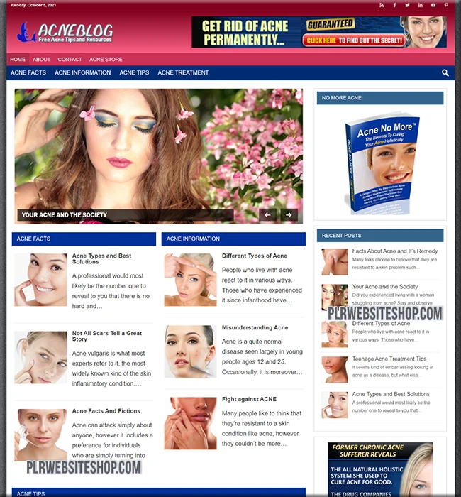 acne ready made website