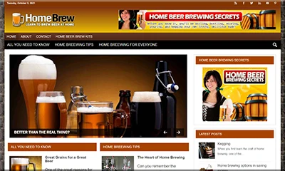 Ready Made Home Brewing Website with Powerful Content