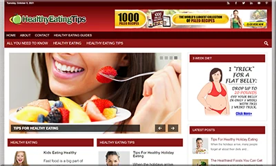 Healthy Eating Website Template with Fascinating Theme