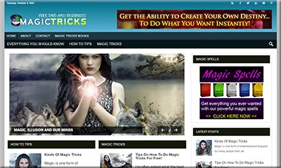 Ready Made Magic Tricks Website with Colorful Design