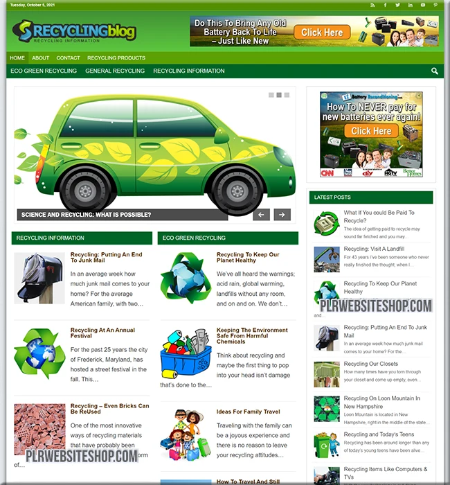 recycling ready made website