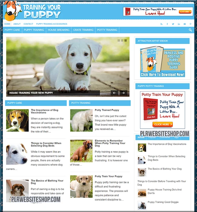puppy ready made website