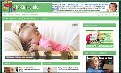 Pre-made Parenting Tips Info Website