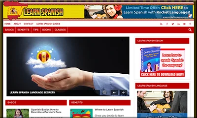 Learn Spanish Guide Instant Site with Content