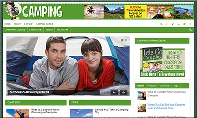Ready Made Camping and Hiking Website with Great Design