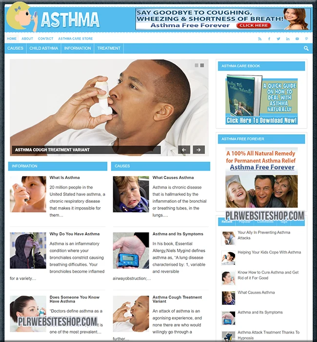 asthma ready made website
